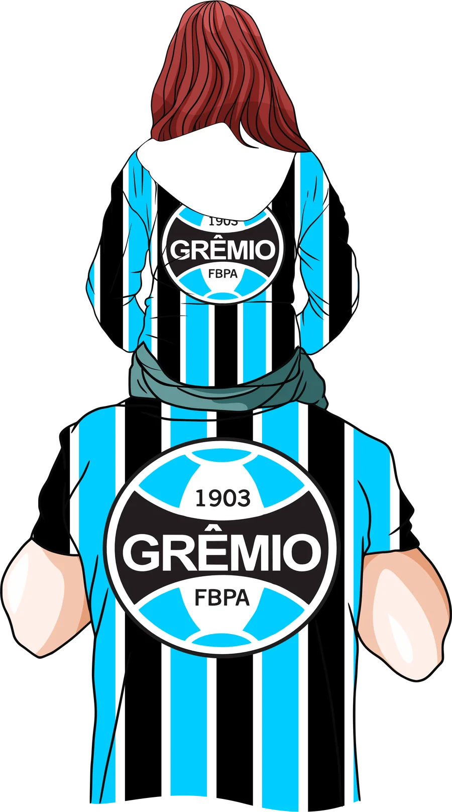 Torcedora do Grêmio PNG transparente
