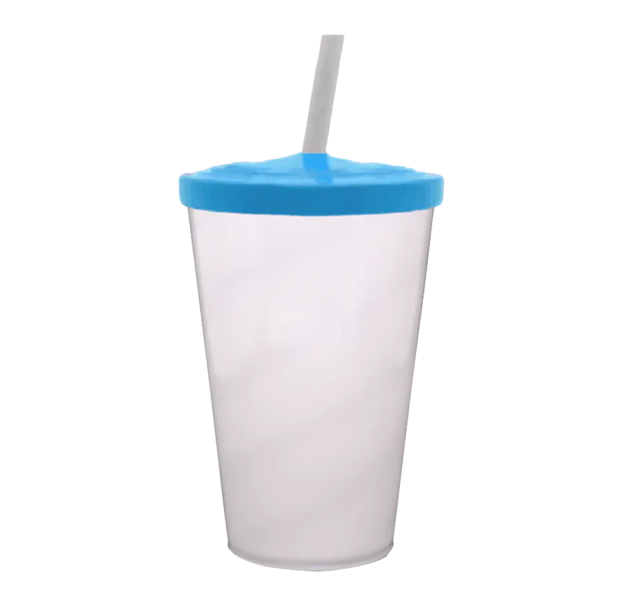 Copo Twister com Tampa Azul PNG transparente