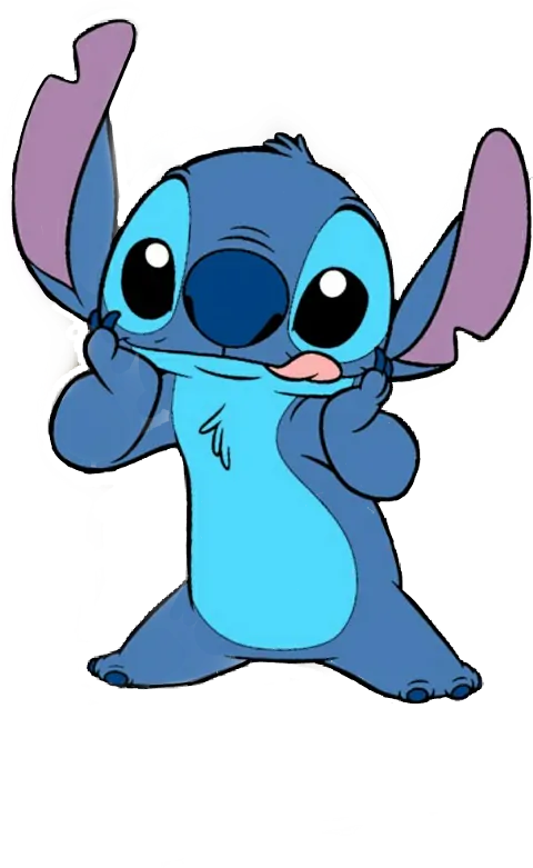 Stitch Fazendo Careta PNG transparente