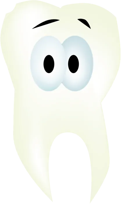 Dente Saudável Assustado PNG transparente