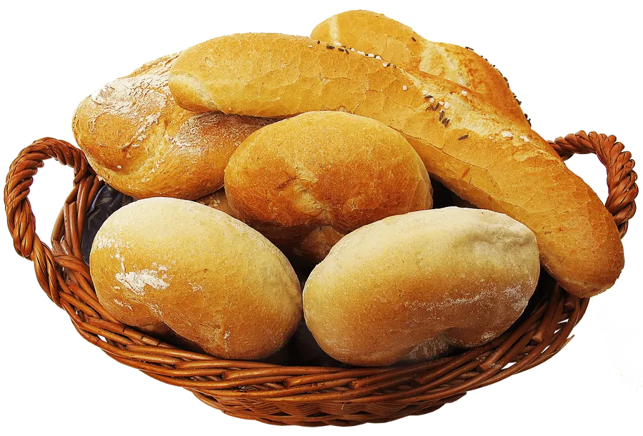 Cesta com Pães Frescos PNG transparente