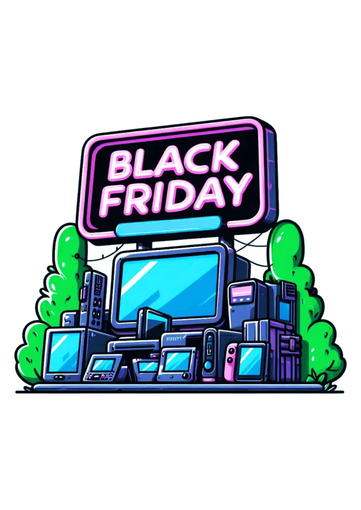 Black Friday Loja de Eletrônicos PNG transparente