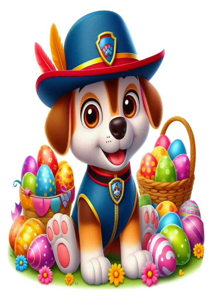 Chase Páscoa Ovos Coloridos PNG transparente