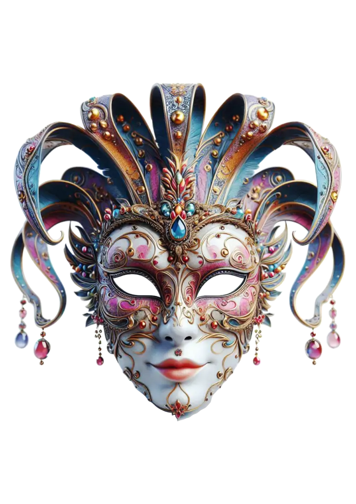 Máscara de Carnaval Veneziana PNG transparente