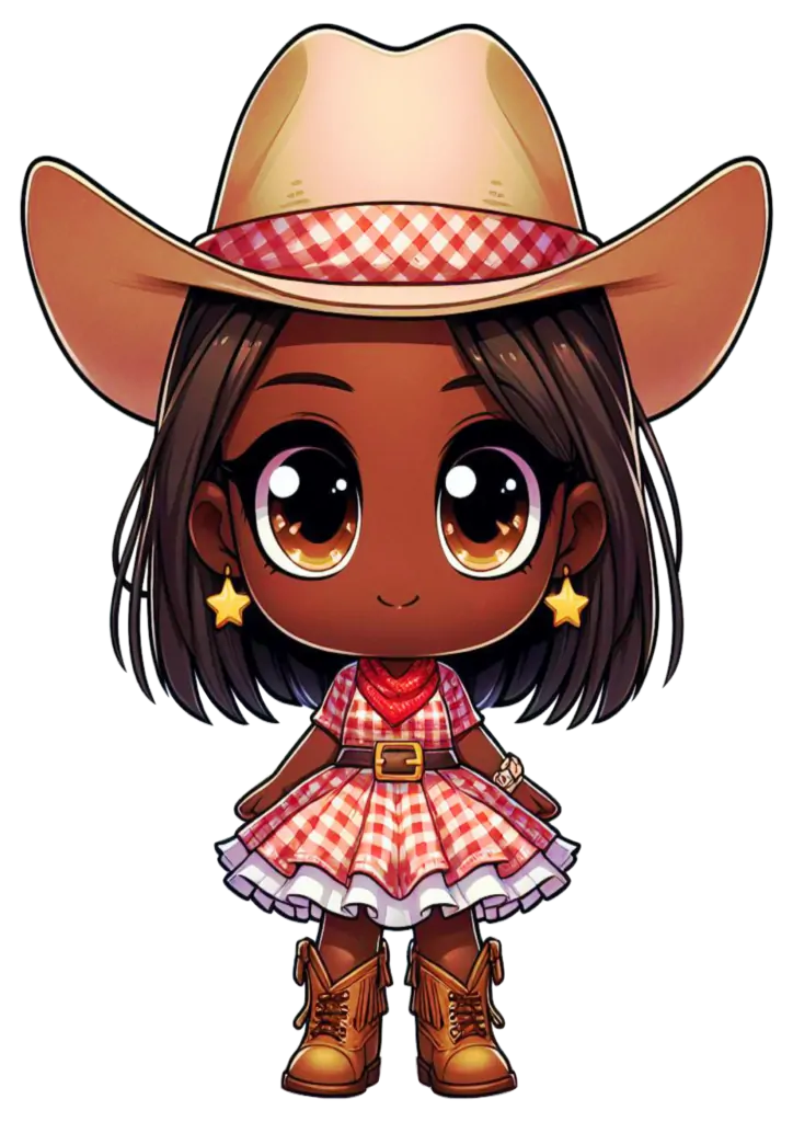 Menina Caipira de Chapéu Grande PNG transparente