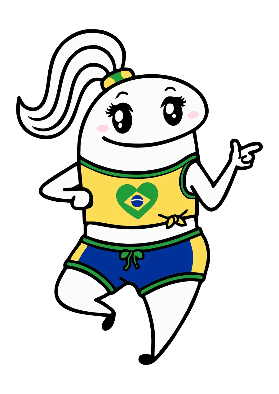 Flork Torcedora Brasileira Dançando PNG transparente