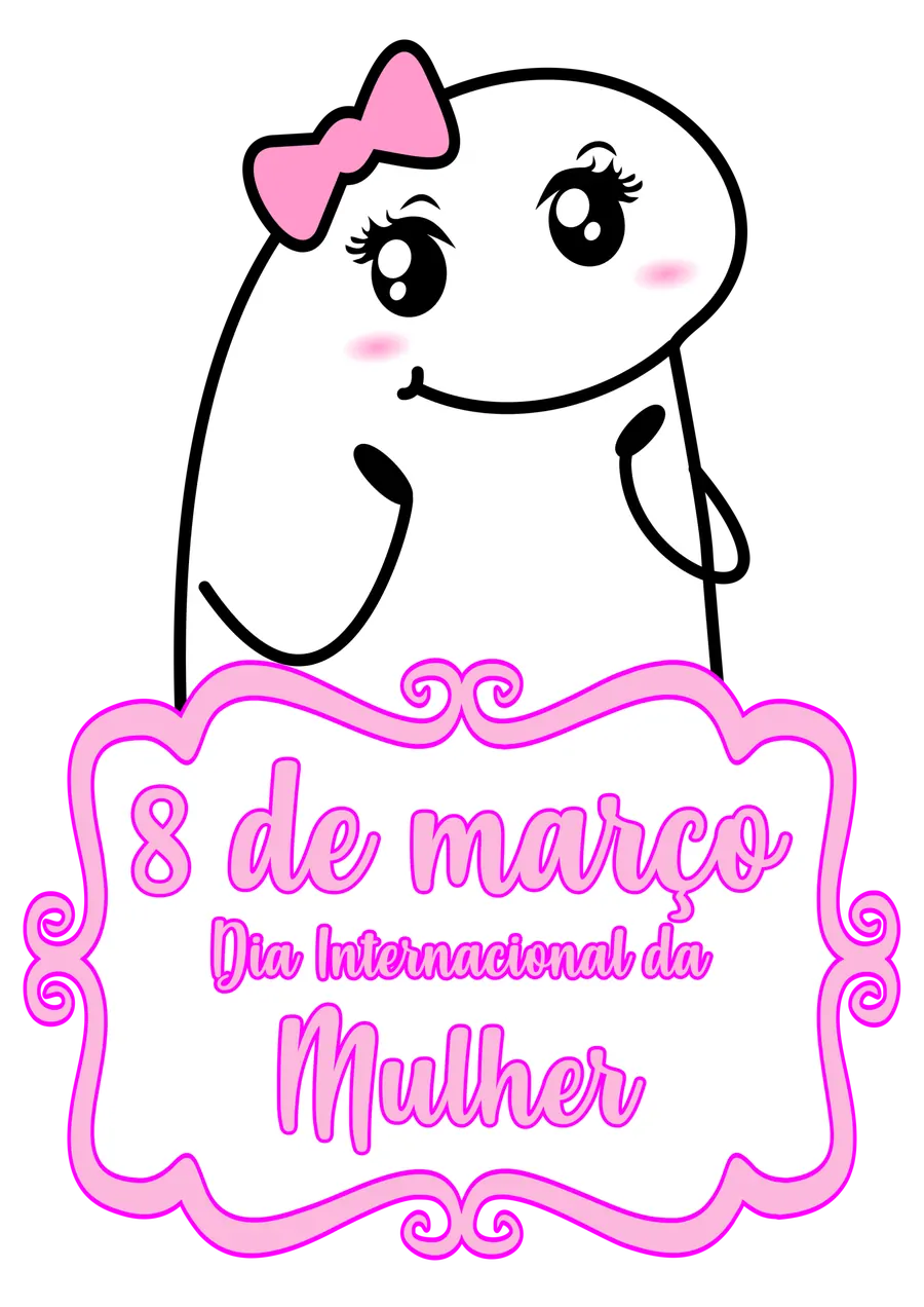 Flork Fofa Dia Internacional da Mulher PNG transparente