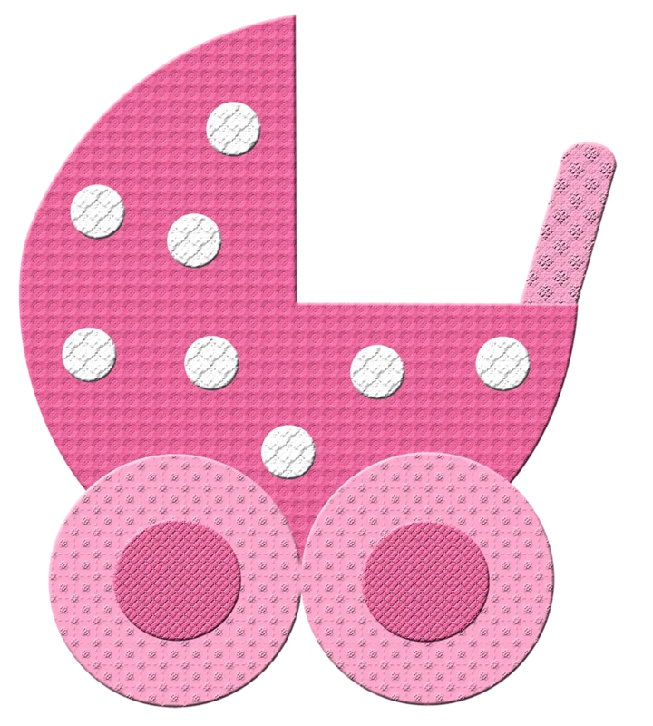 Carrinho de Bebê Rosa PNG transparente