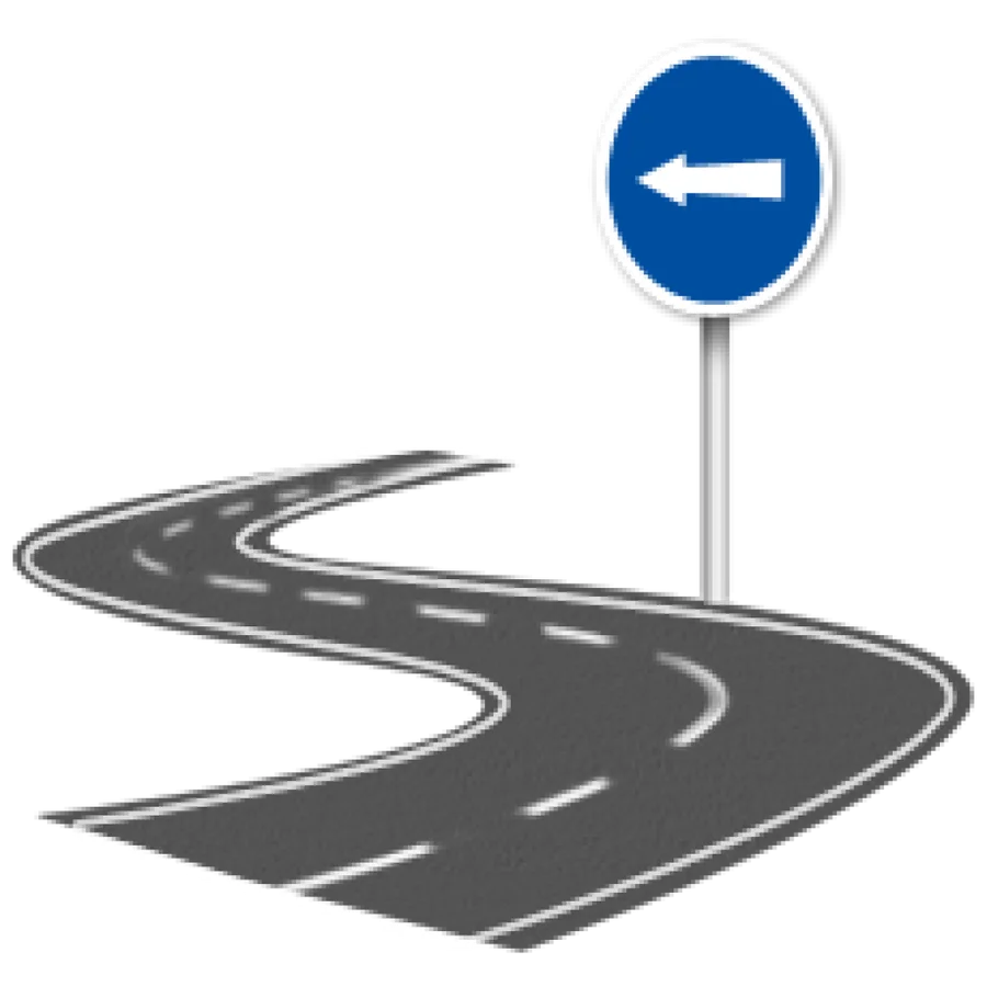 Estrada com Placa PNG transparente