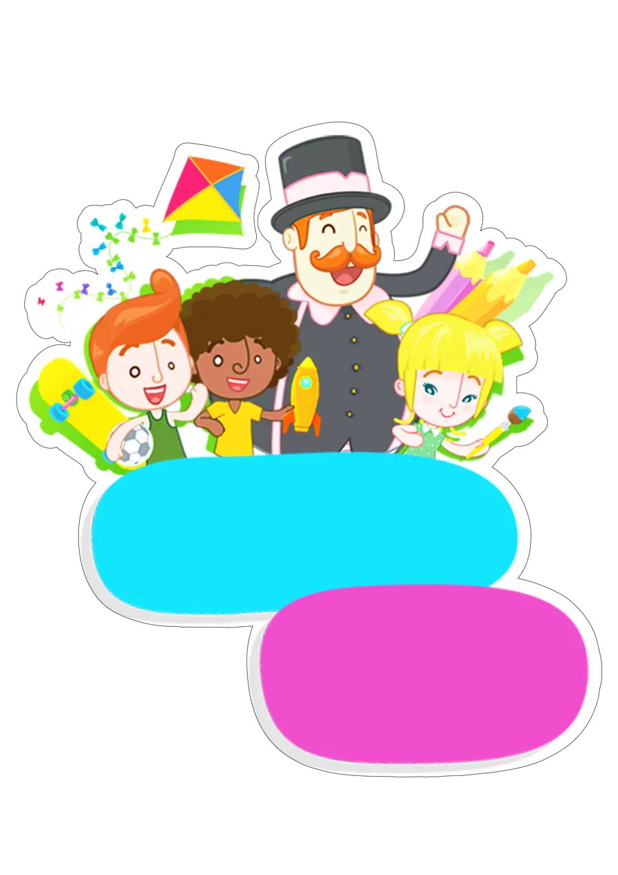 Turma do Mundo Bita para Personalizar PNG transparente