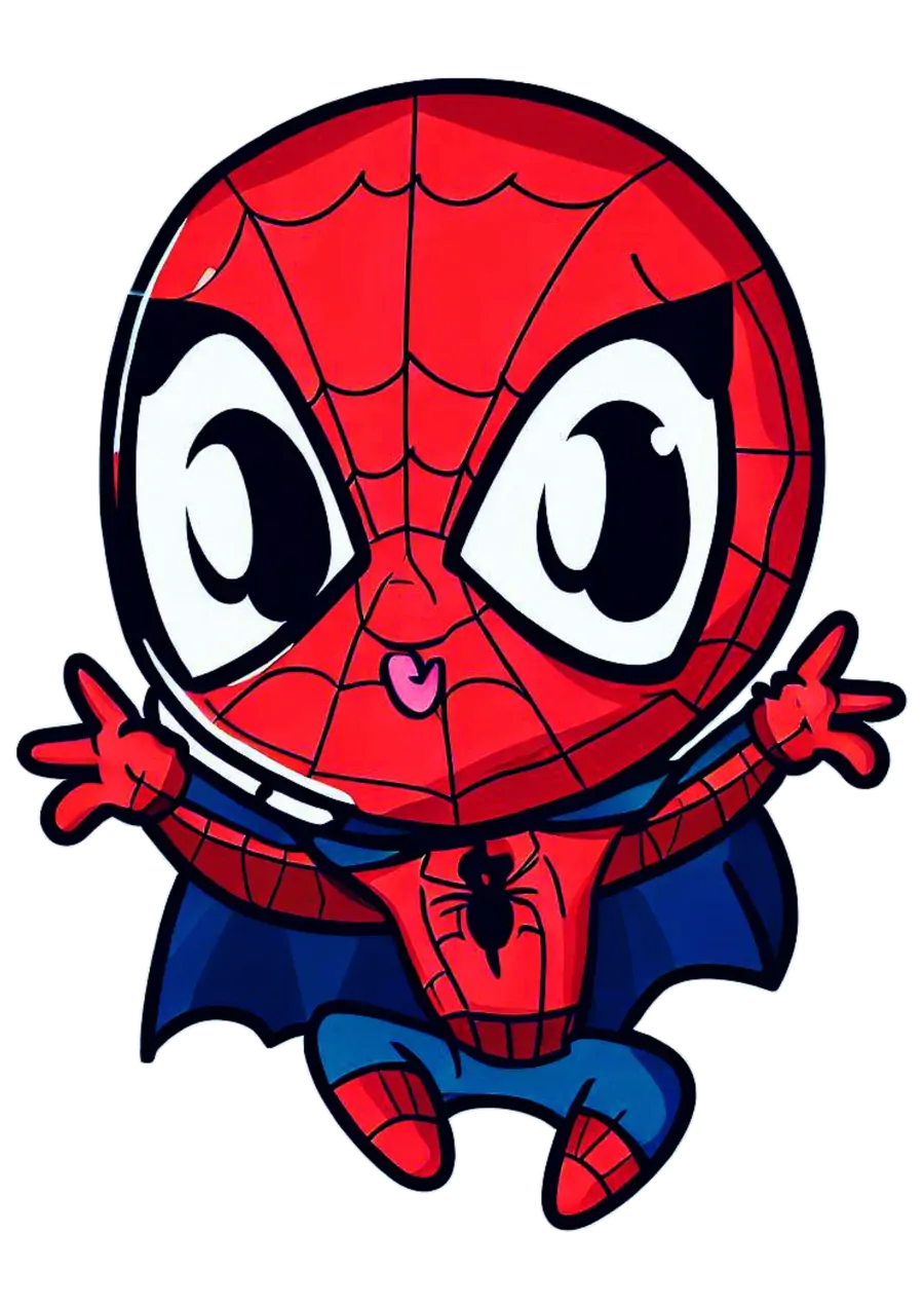 Homem Aranha Baby com Capa Azul PNG transparente