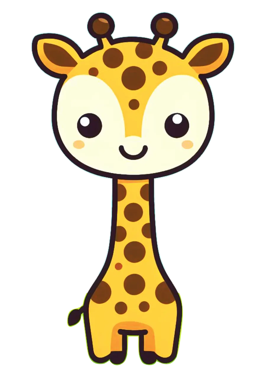 Girafinha Fofa Estilo Kids PNG transparente