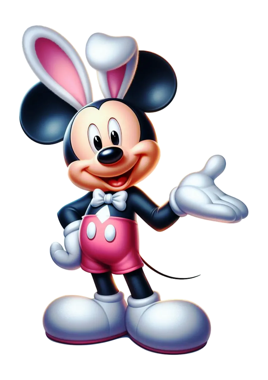 Mickey Mouse Estilo Coelhinho de Páscoa PNG transparente