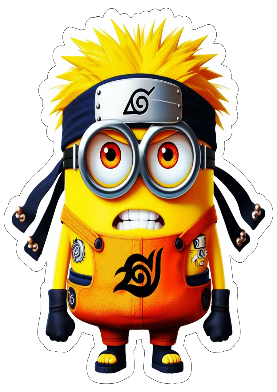 Minion Cosplay de Naruto PNG transparente