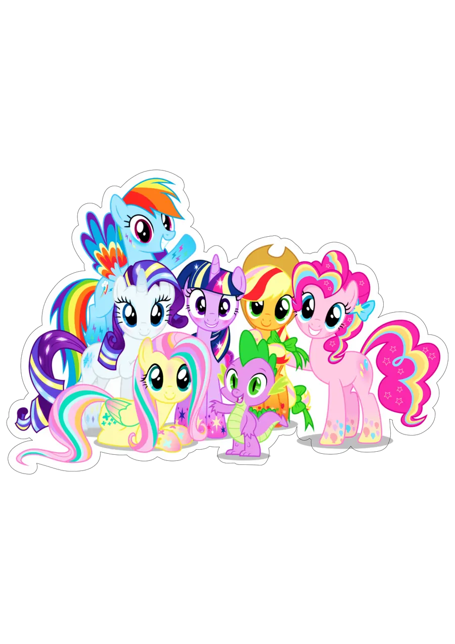 Turma My Little Pony Reunida PNG transparente