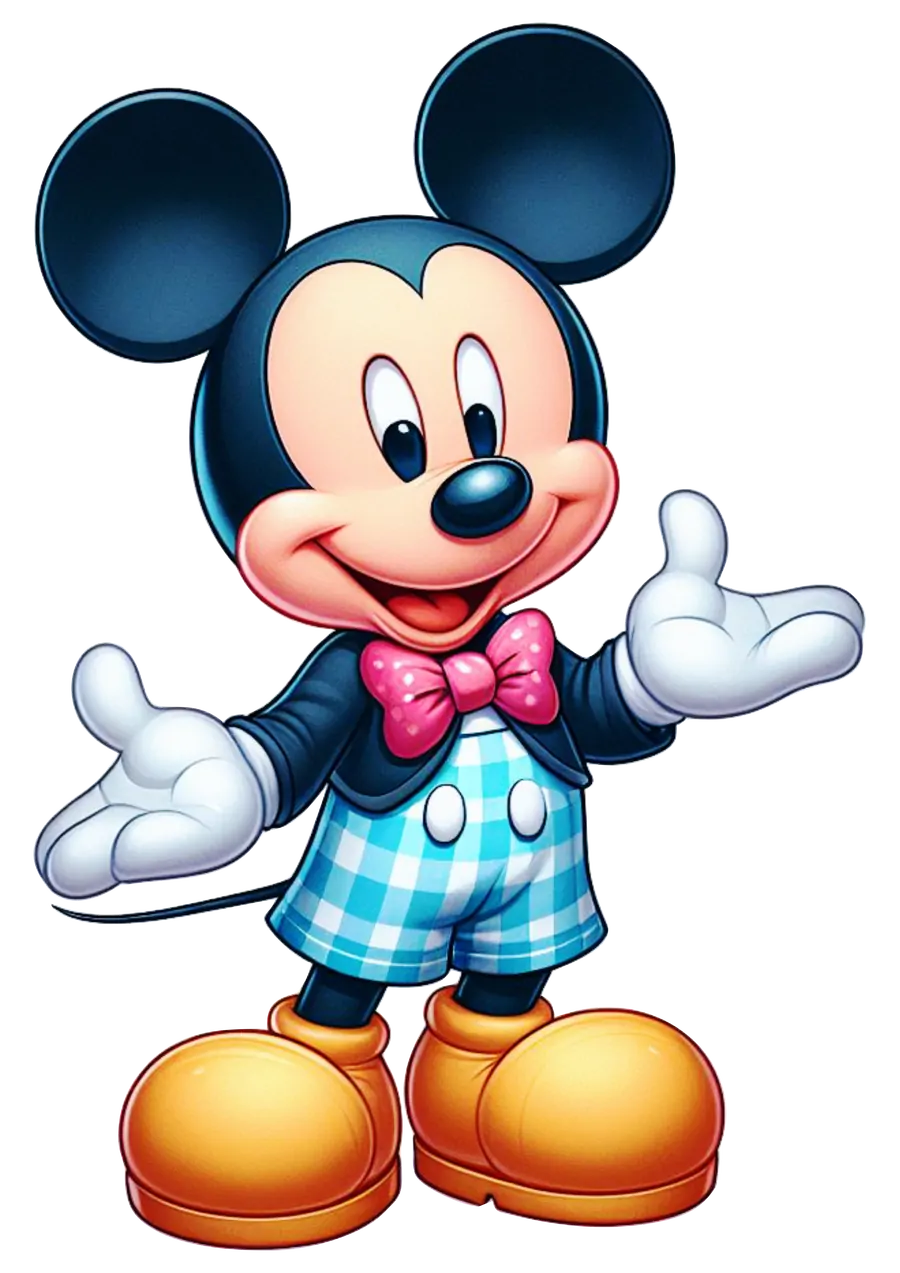Mickey Mouse com Gravata Borboleta PNG transparente
