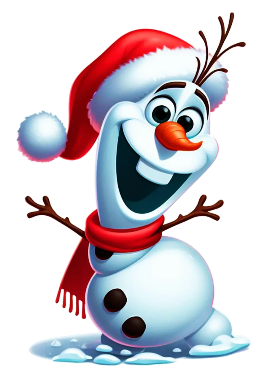 Olaf Frozen de Natal com Cachecol PNG transparente