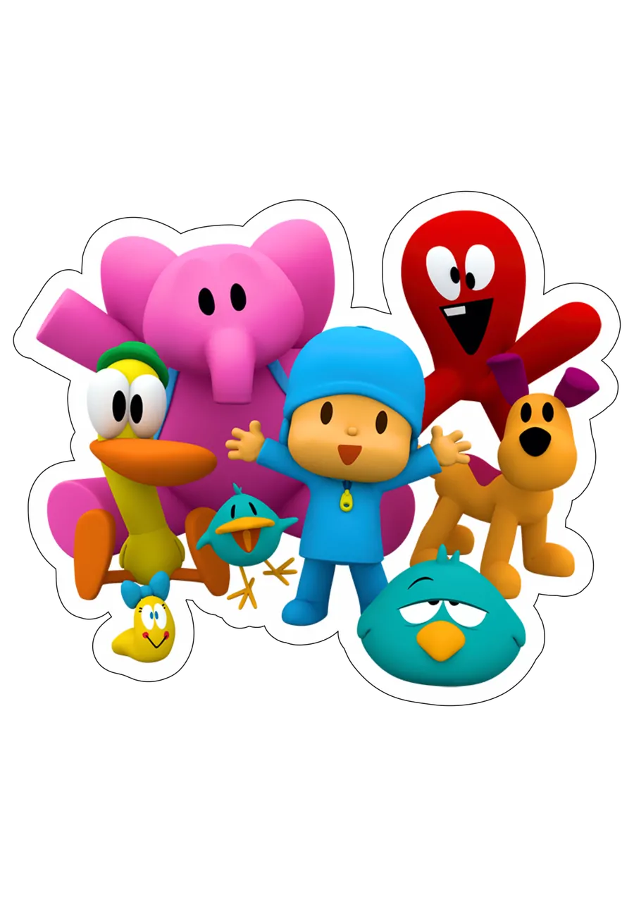 Pocoyo e Amigos Animados PNG transparente