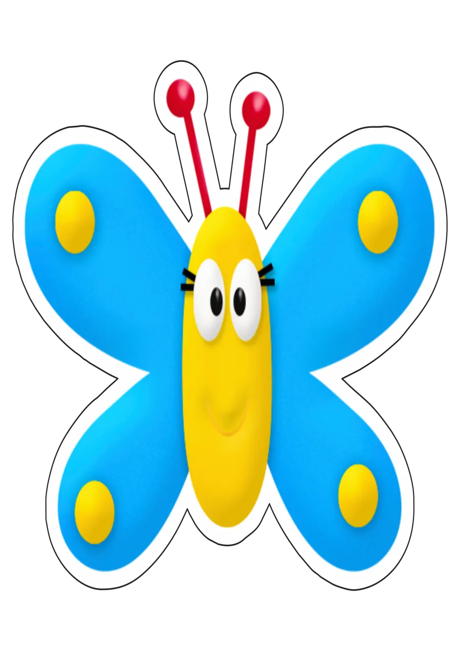 Borboleta Colorida do Pocoyo PNG transparente