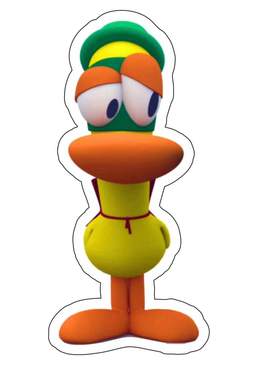Pato do Pocoyo com Máscara PNG transparente