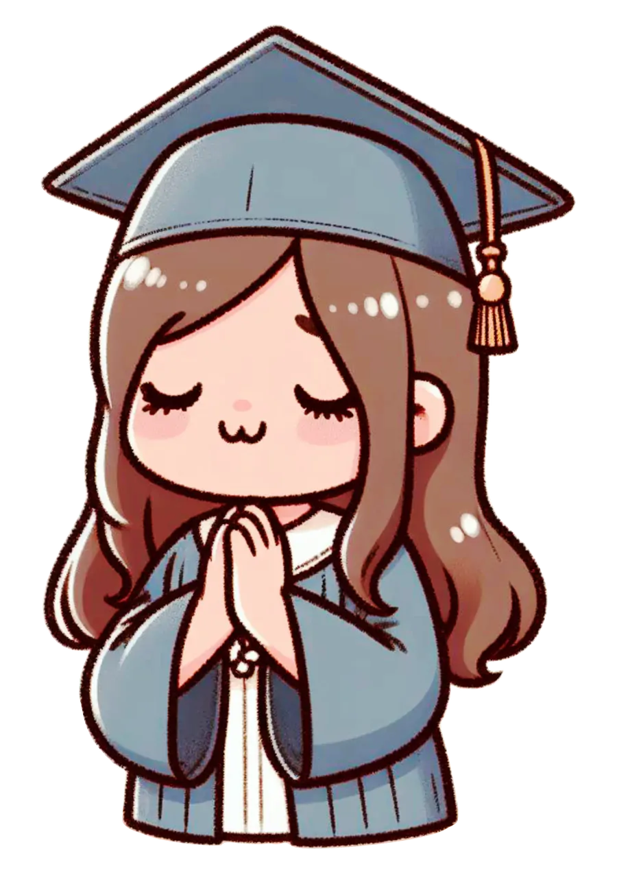 Menina Formanda Agradecendo Desenho PNG transparente
