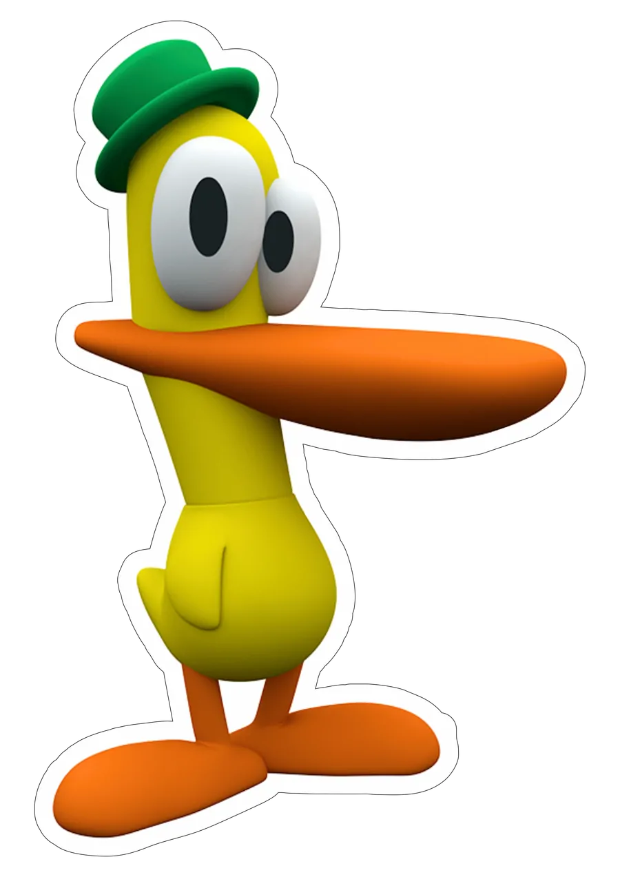 Pato Pocoyo em Pé PNG transparente