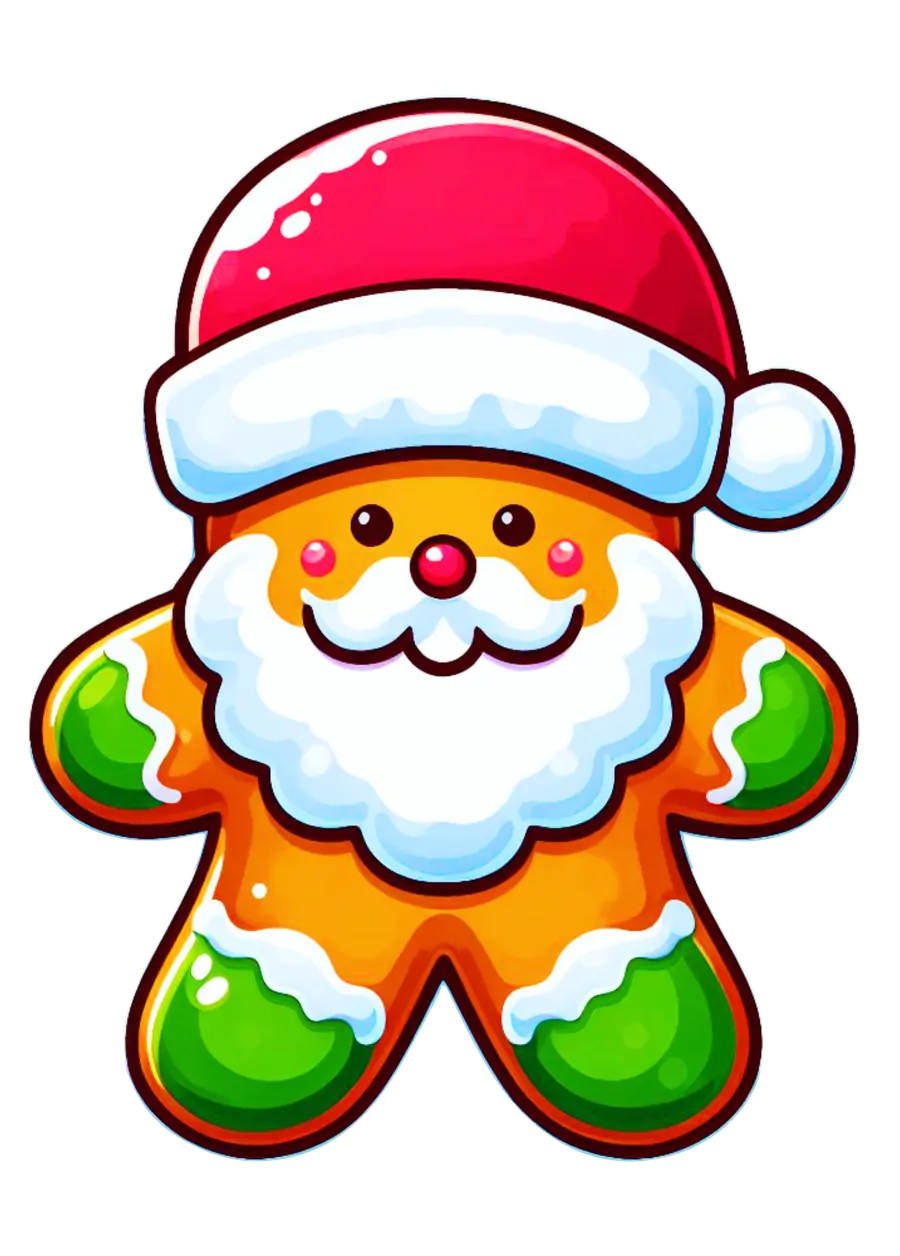 Biscoito Gengibre Papai Noel PNG transparente
