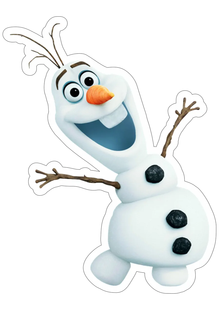 Olaf Sorrindo de Braços Abertos PNG transparente