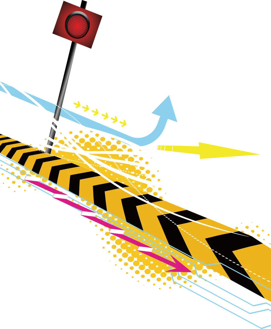 Faixa de Sinalização Gráfica PNG transparente