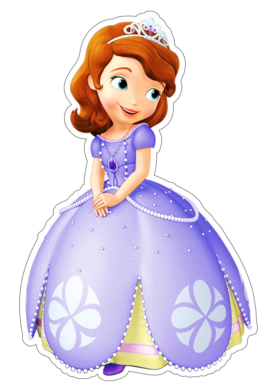 Princesinha Sofia com Vestido Roxo PNG transparente