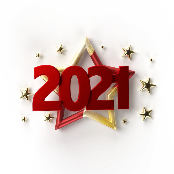 Banner Feliz Ano Novo 2021 PNG transparente