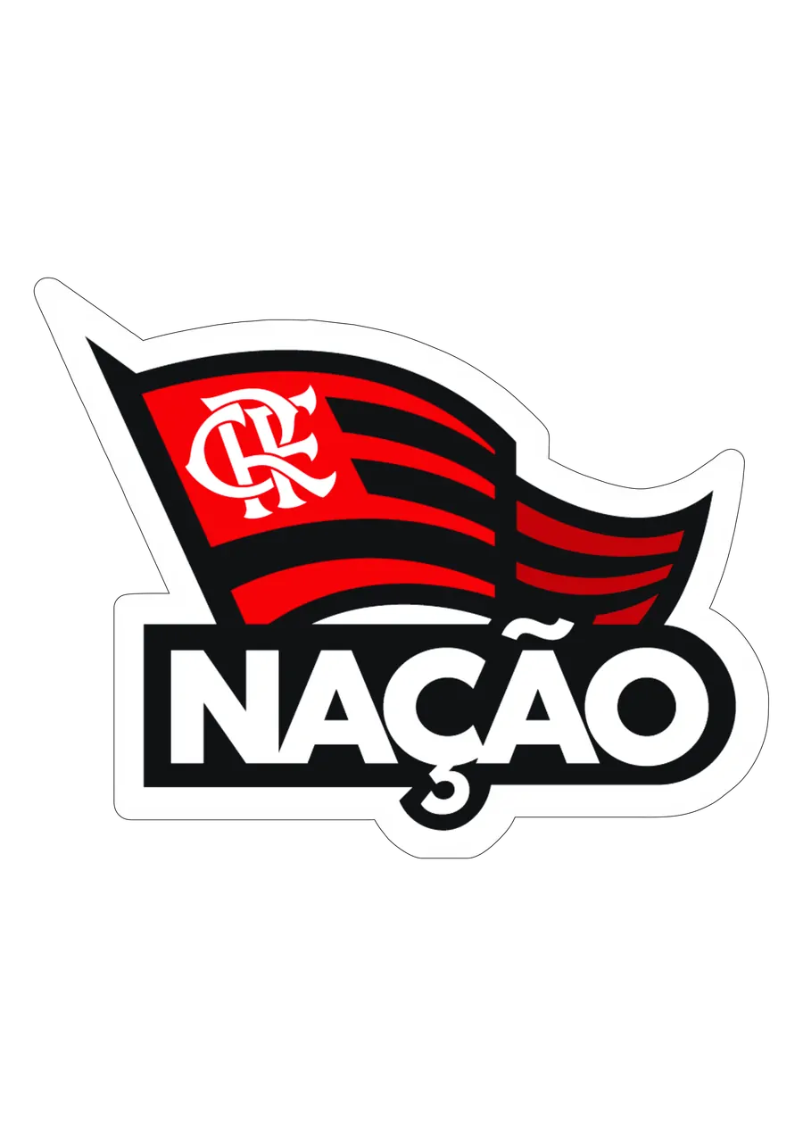 Bandeira do Flamengo Nação Rubro Negra PNG transparente