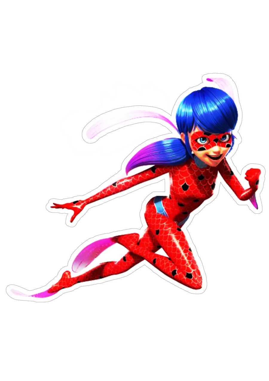 Ladybug Voando com Poderes PNG transparente