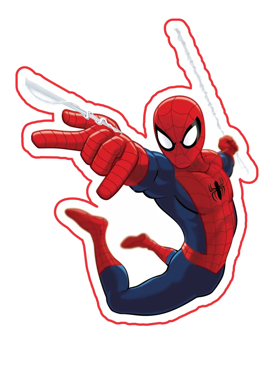 Homem Aranha Lançando Teia PNG transparente