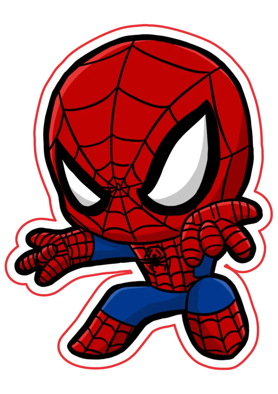 Homem Aranha Bonequinho Chibi PNG transparente