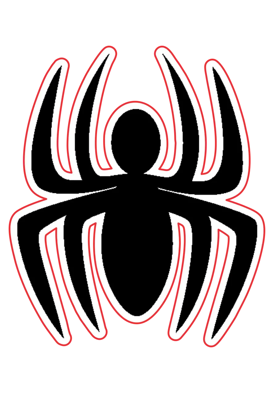 Símbolo Aranha Preto PNG transparente