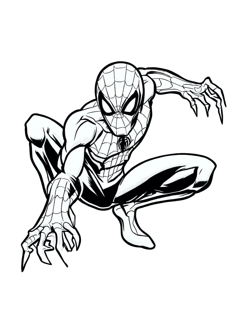 Homem Aranha Desenho para Colorir PNG transparente