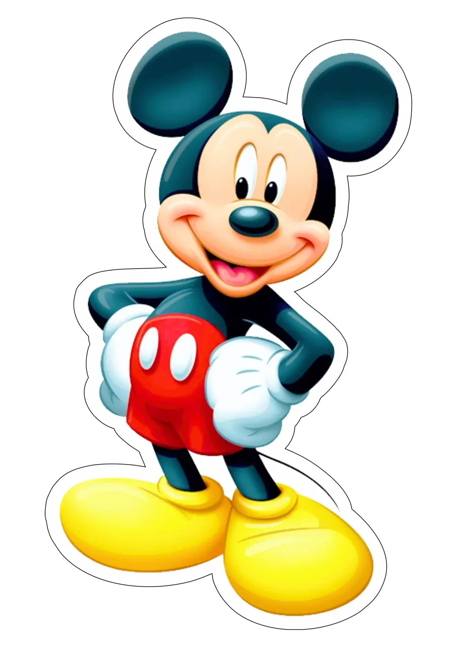 Mickey Mouse com as Mãos na Cintura PNG transparente