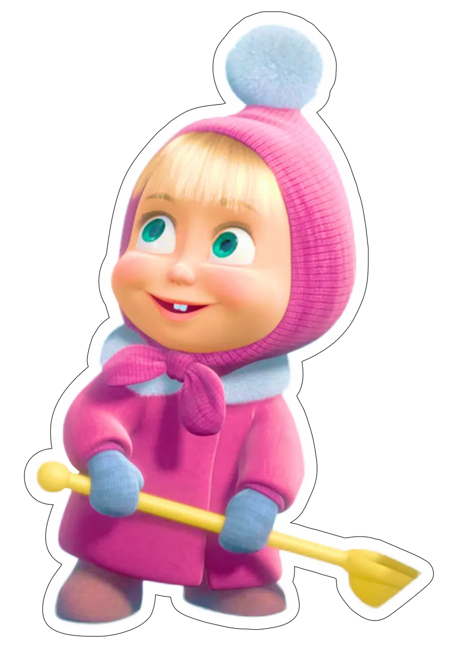 Masha com Roupa de Frio PNG transparente