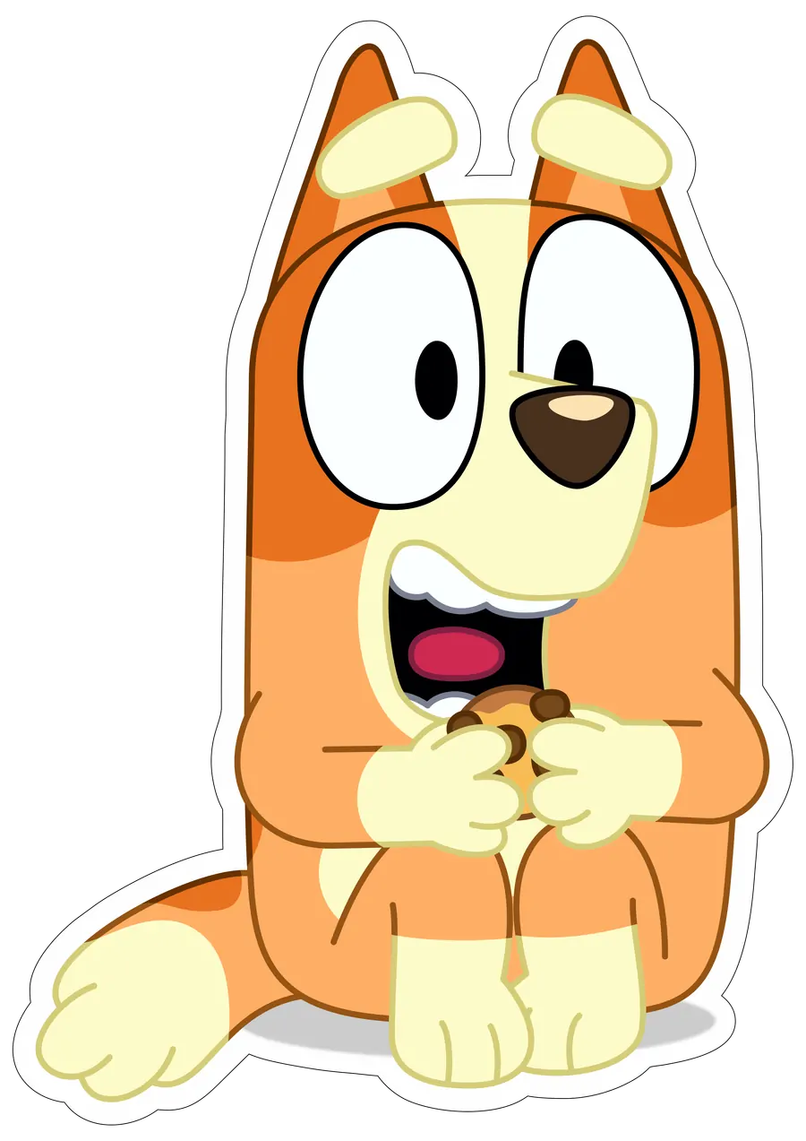 Bingo Heeler Comendo Biscoito PNG transparente