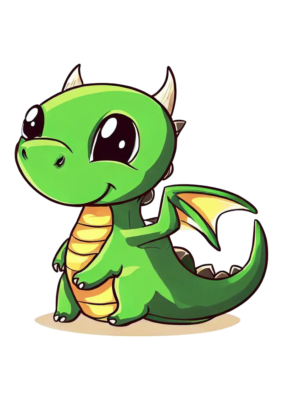 Dragao Bebe Fofinho Desenho PNG transparente