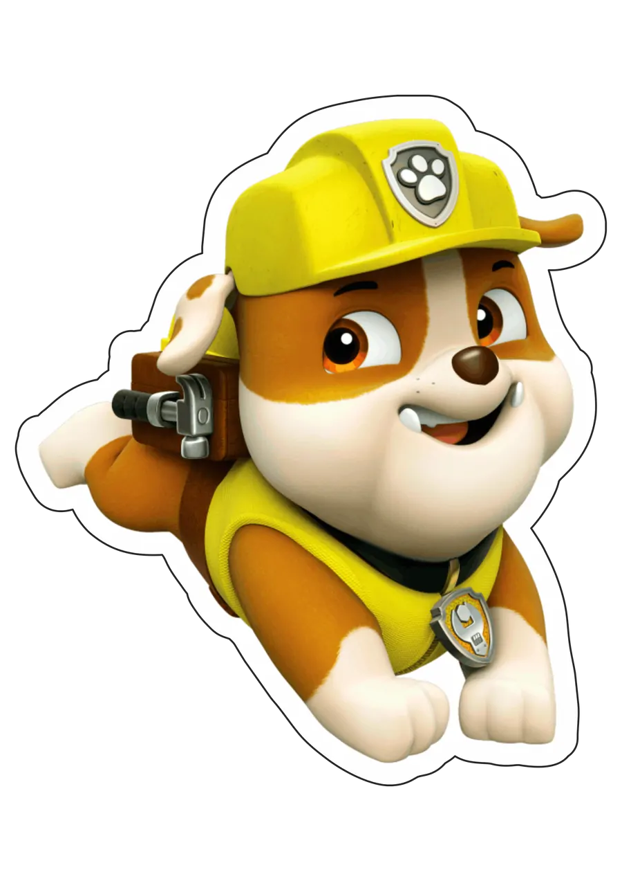 Rubble Correndo Patrulha Canina PNG transparente
