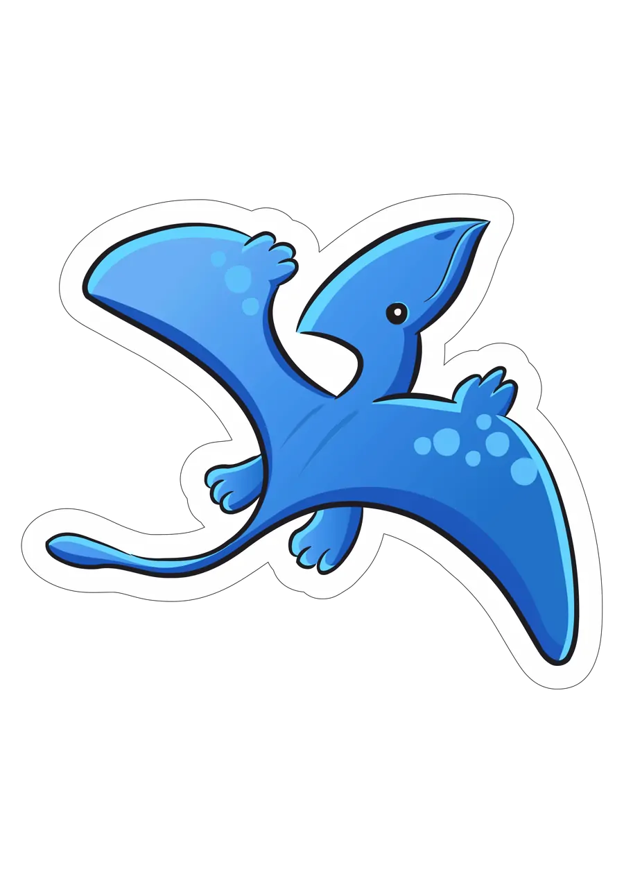 Baby Pterodáctilo Azul Voador PNG transparente