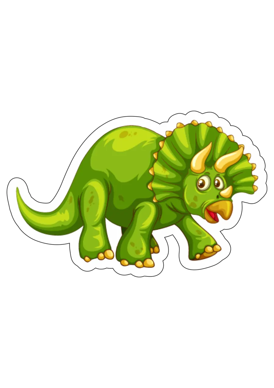 Triceratops Verde Jurássico PNG transparente
