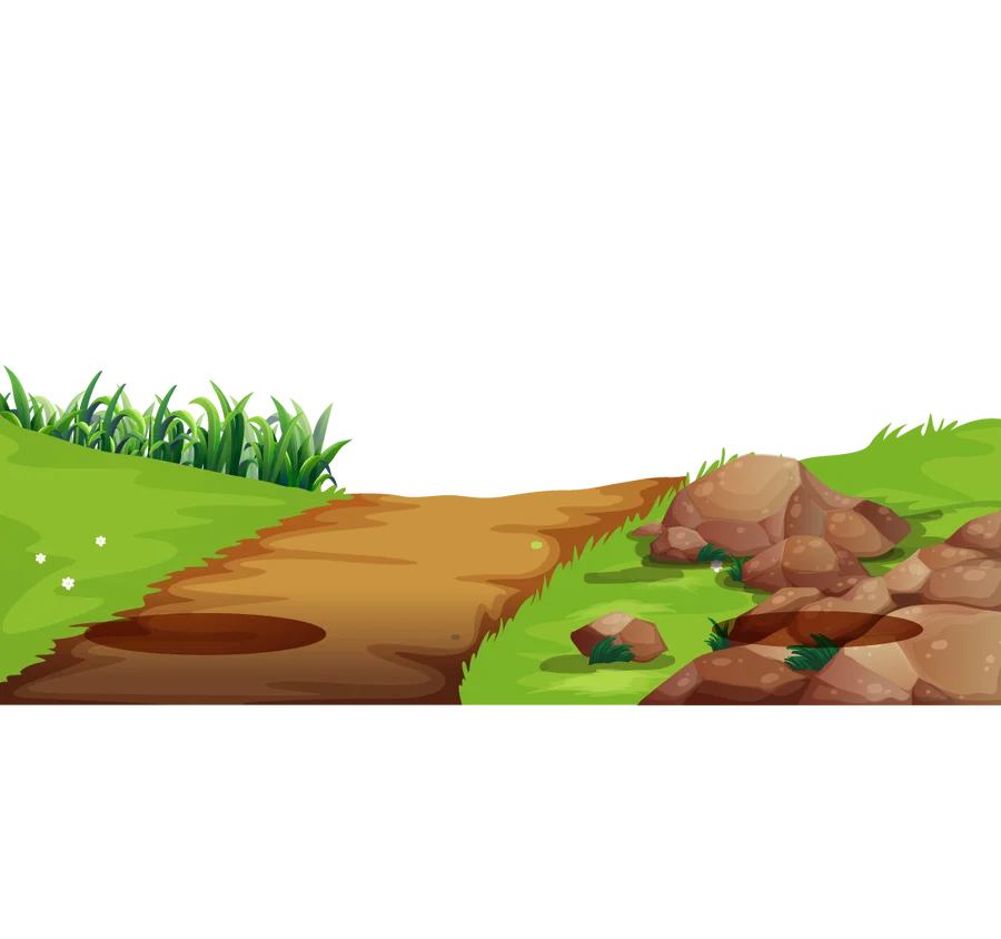 Caminho de Terra com Grama PNG transparente