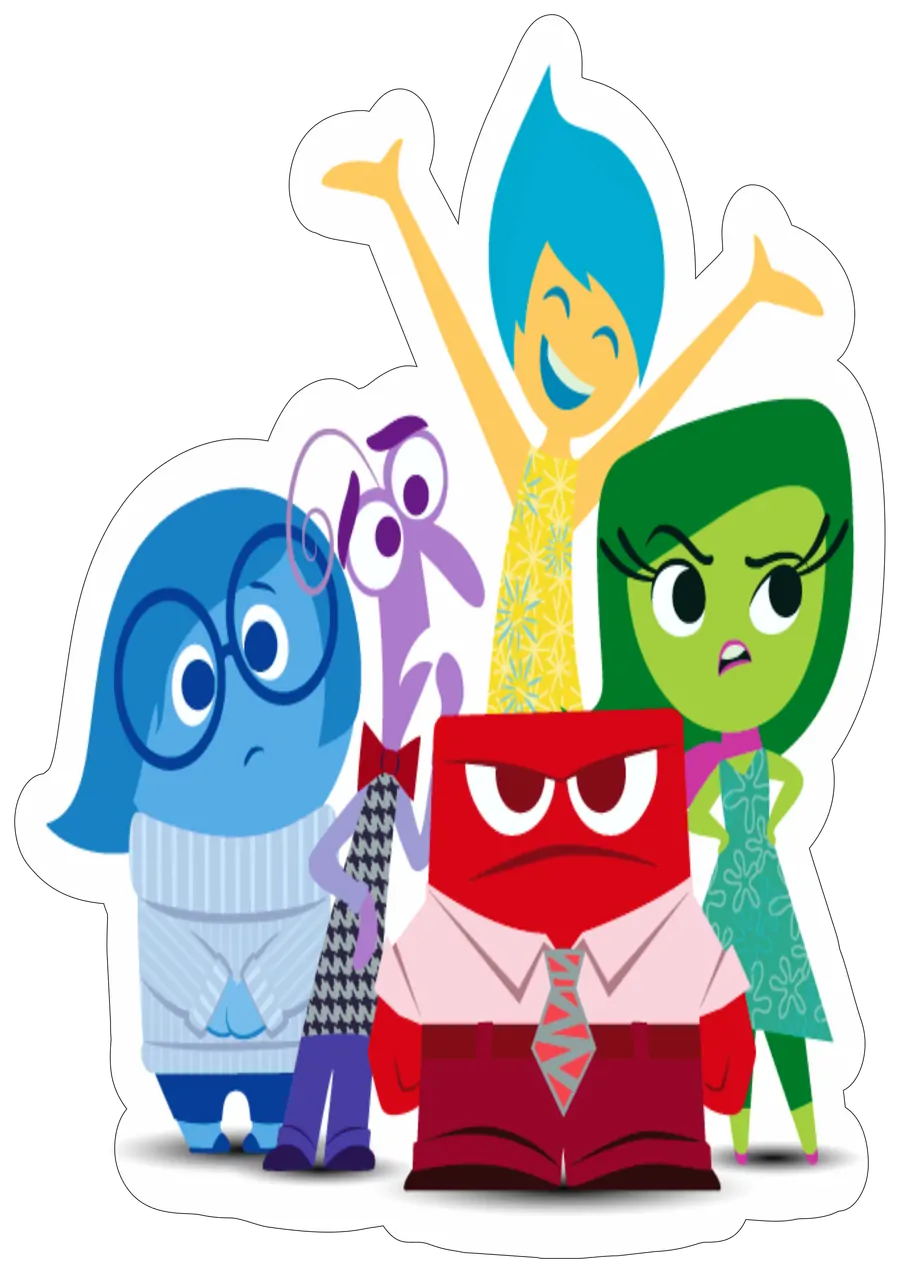 Personagens Divertida Mente Estilo Vetor PNG transparente