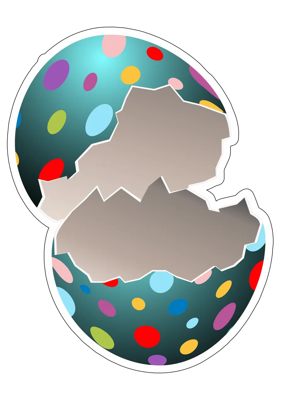 Ovo de Páscoa Quebrado PNG transparente