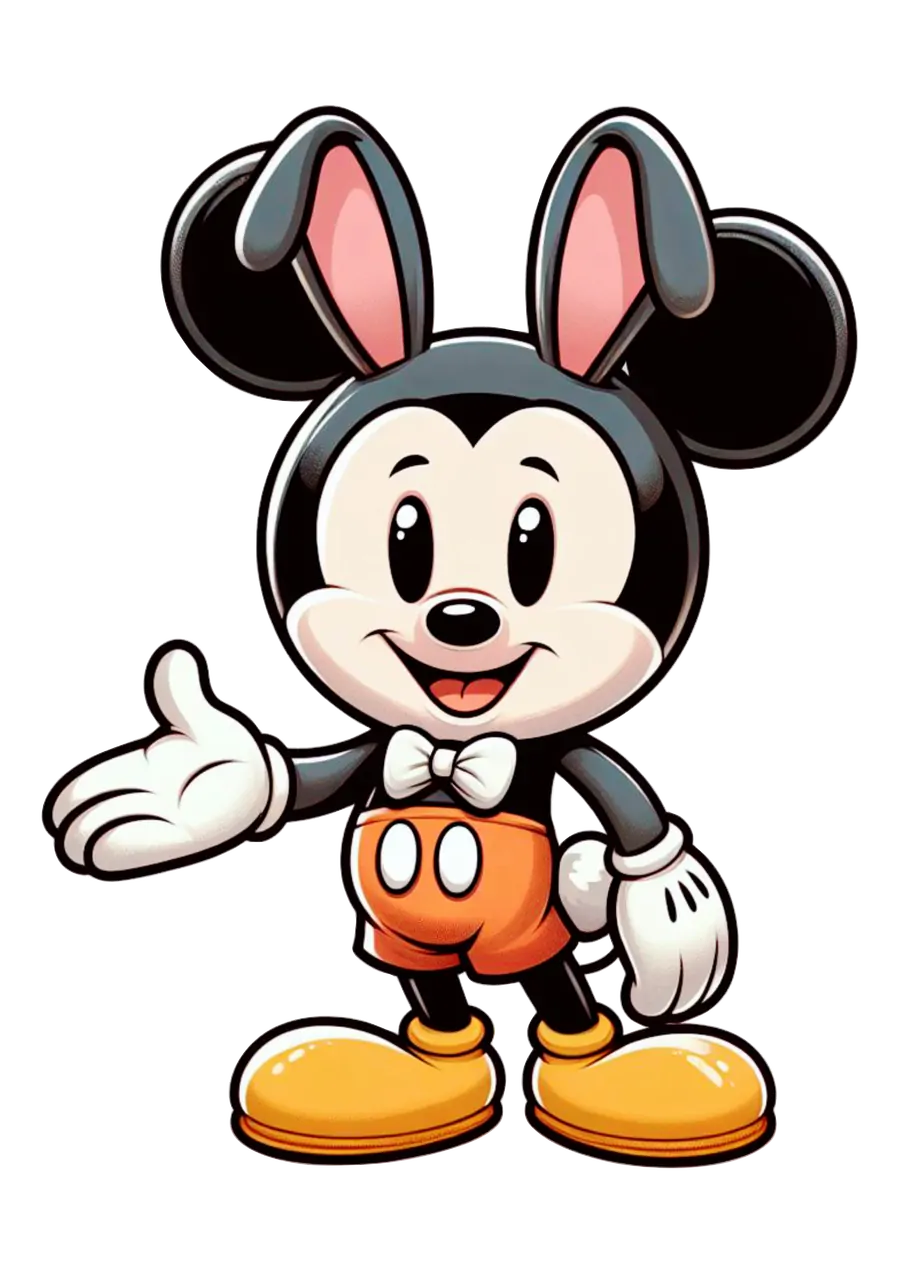 Mickey Mouse Coelhinho da Páscoa PNG transparente