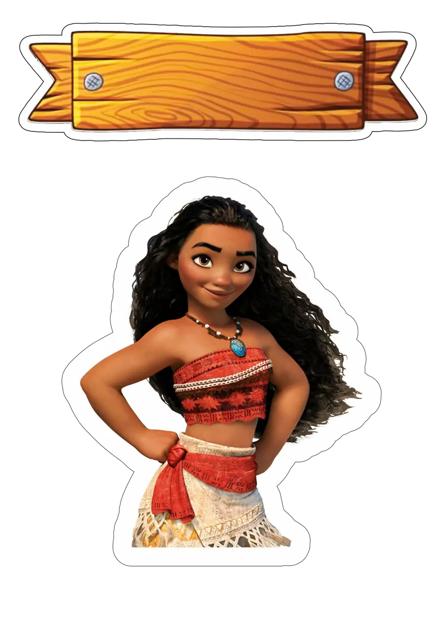 Moana com Mãos na Cintura PNG transparente