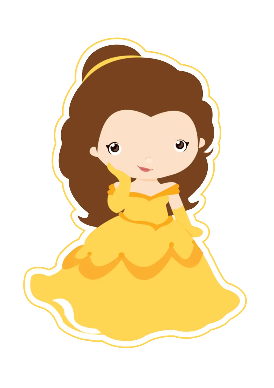 Princesa Bela Estilo Baby PNG transparente